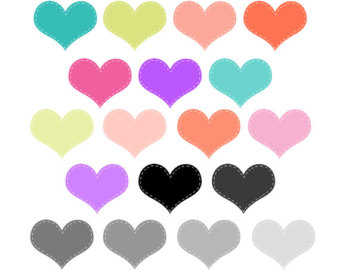 Popular items for heart clip art on Etsy
