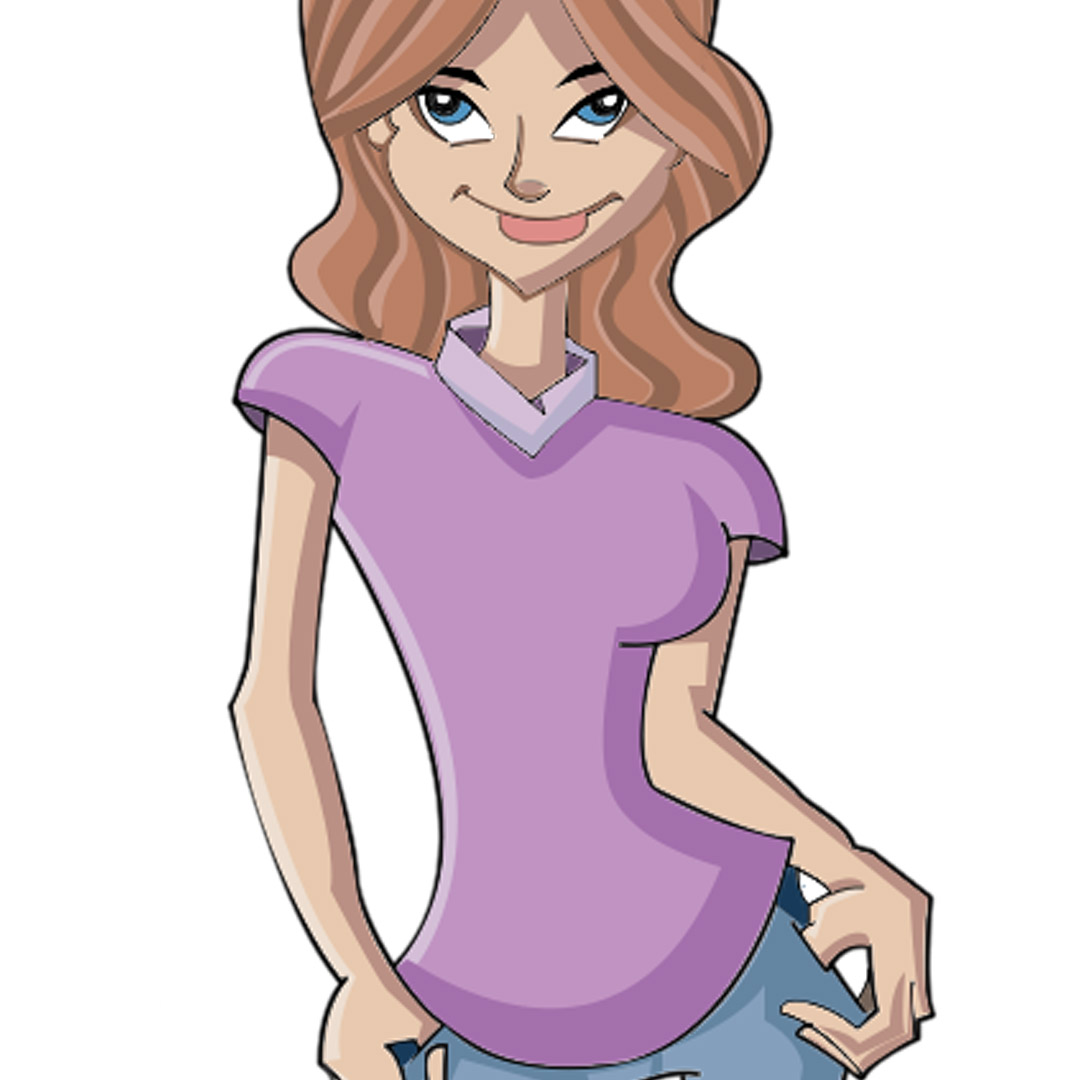 How to draw a girl cartoon character | Vector Graphics Blog