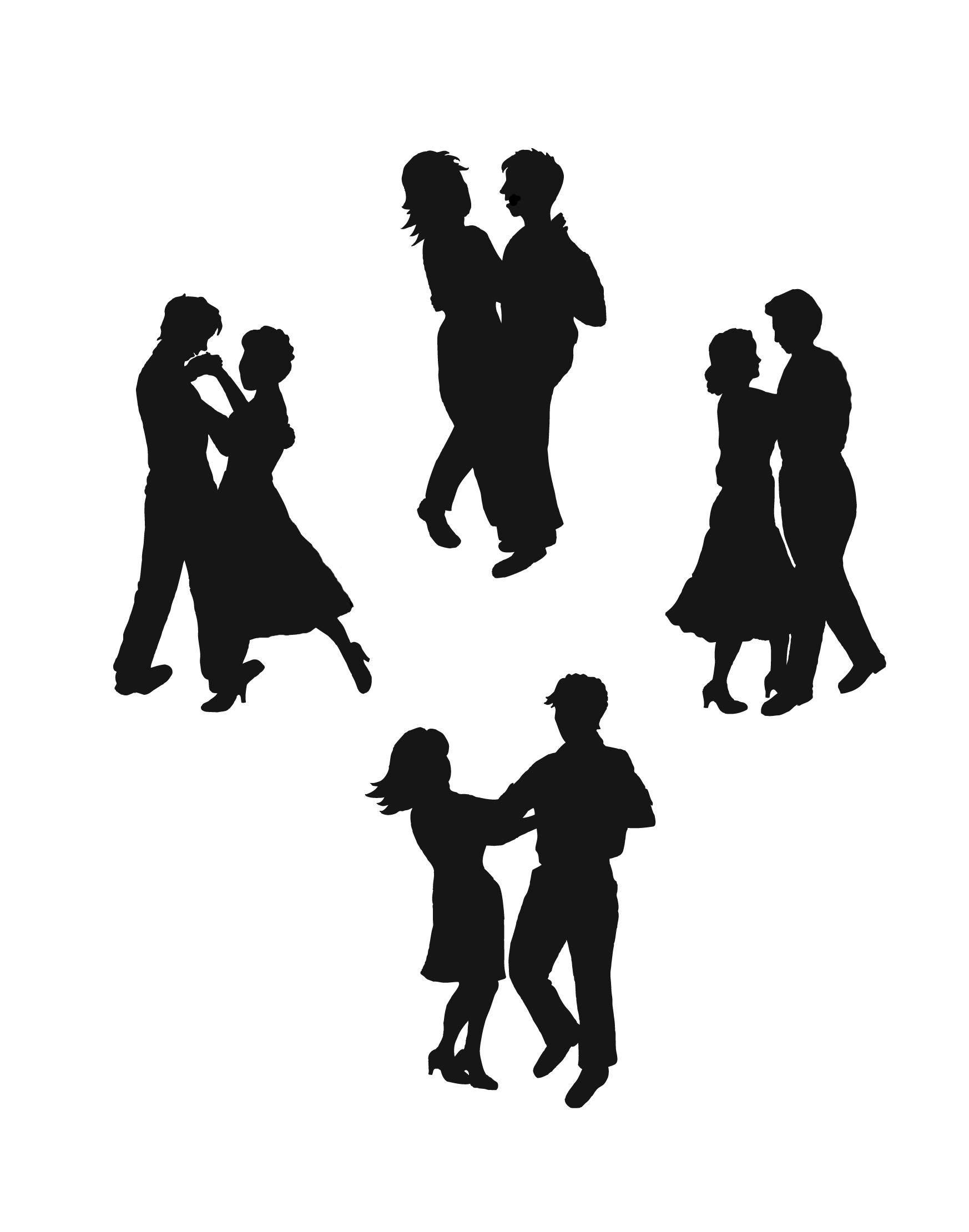 ballroom dance clipart silhouettes - photo #22