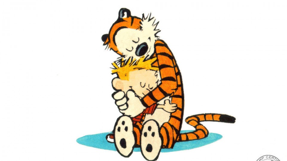 Calvin and Hobbes hugging wallpaper | Style Favor – Photos ...