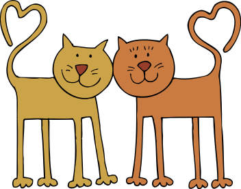 Free Valentine Cat Clipart, 1 page of Public Domain Clip Art