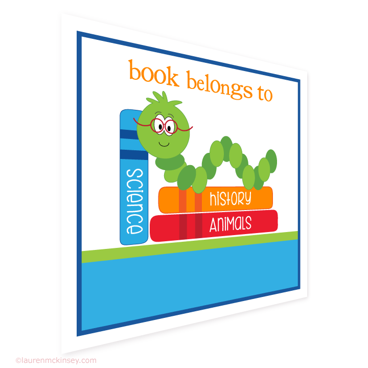 gift tags{little bookworm} | Lauren McKinsey Printables