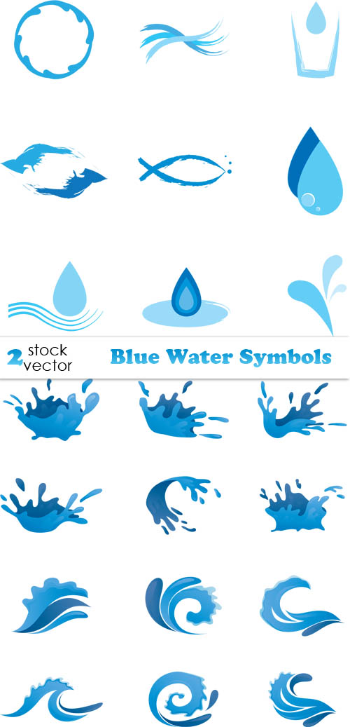 Vectors - Blue Water Symbols » Graphic4share.com - Download ...