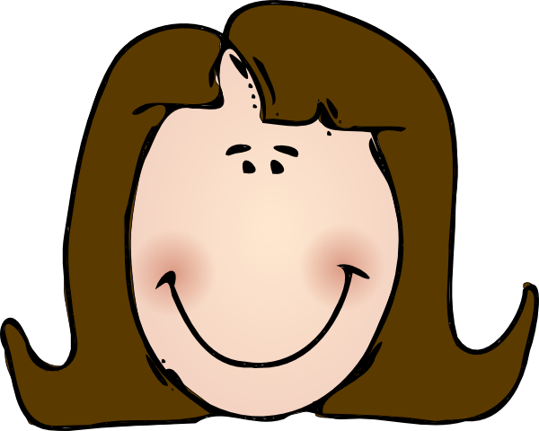 Smiling Lady Face clip art Free Vector / 4Vector