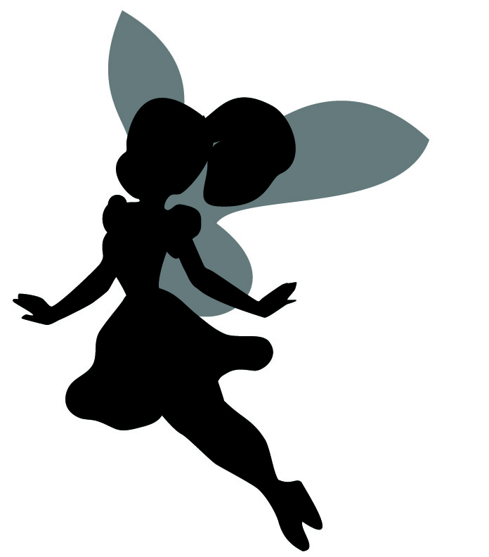 Fairy silhouette wall sticker - Removable Wall Stickers and Wall ...