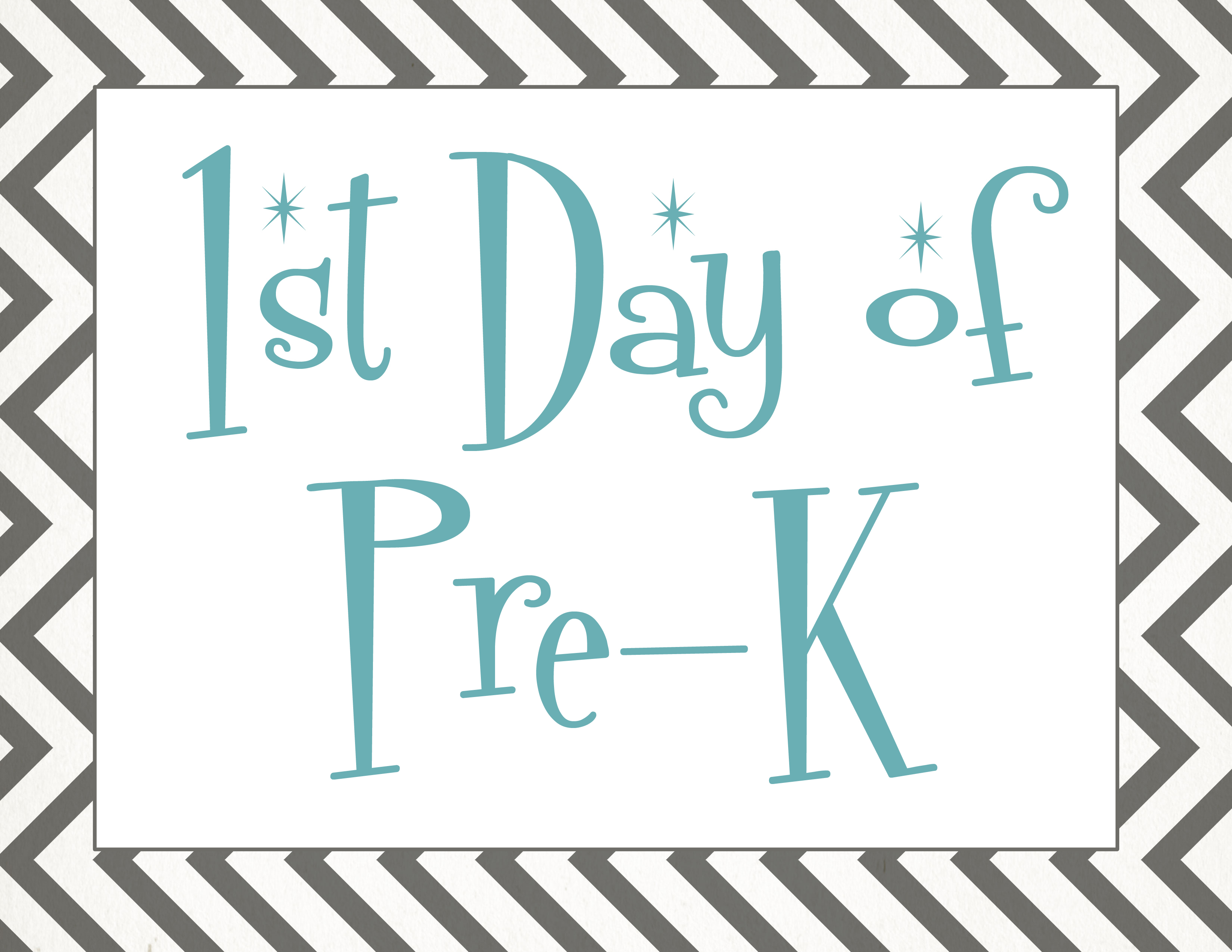 Back to School: Free First Day of School Printables