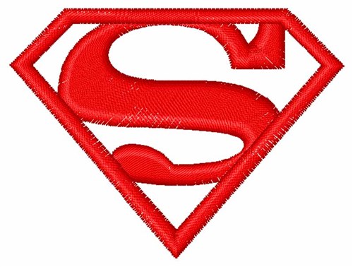 Men Embroidery Design: Superman Logo from Satin Stitch