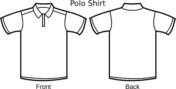 Polo Shirt Template Line Art - vector Clip Art