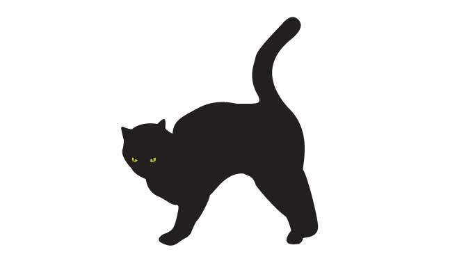 free clip art black cat silhouette - photo #39