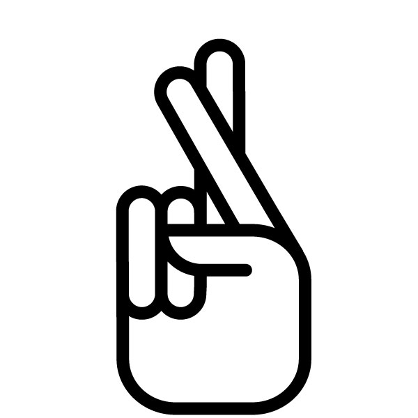 Crossed Fingers Hand Symbol: Free Graphics, Pictograms, icons ...