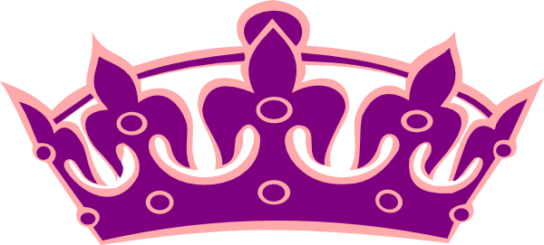 Tiara No Cross Purple On Salmon Pink clip art - vector clip art ...