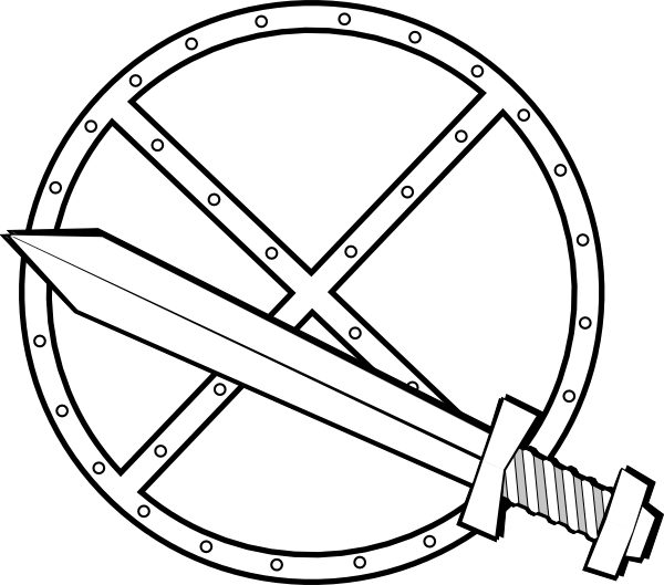 Jonadab Round Sword And Shield Clip Art at Clker.com - vector clip ...