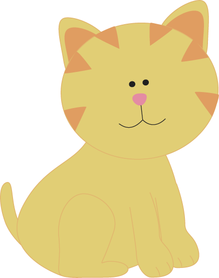 Cute Yellow Cat Clip Art - Cute Yellow Cat Image