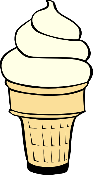Big Ice Cream Cone clip art - vector clip art online, royalty free ...