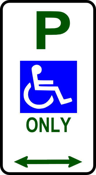 Disabled Parking Sign clip art - vector clip art online, royalty ...