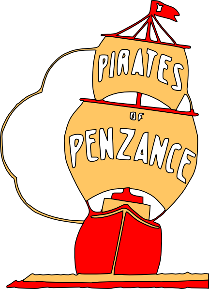 Pirates Ship Sailing Boat clip art - vector clip art online ...