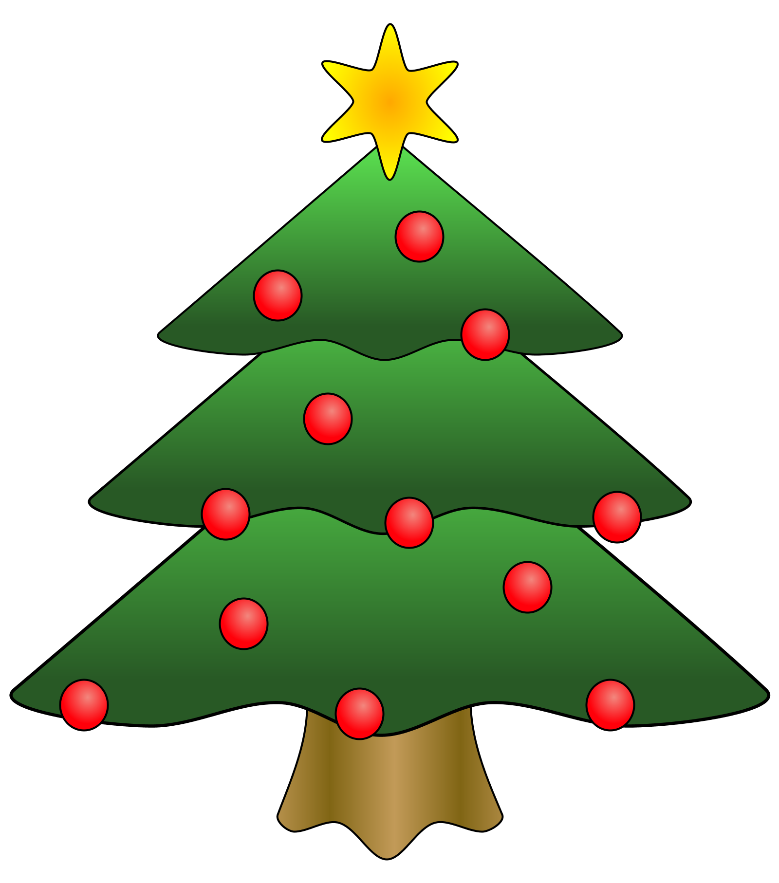 Clip Art Of Christmas Tree Picture 143799 Royalty Free Vector ...