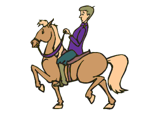 Animals Animated Clipart: riding_horse : Classroom Clipart
