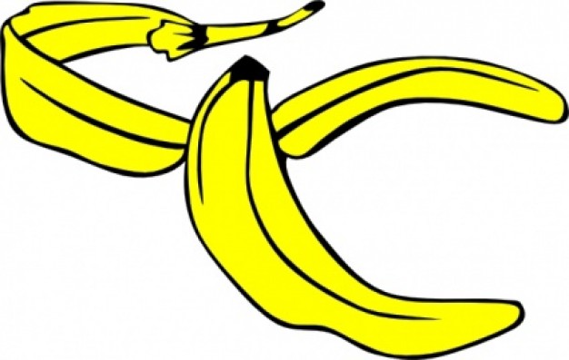 Banana Peel clip art Vector | Free Download