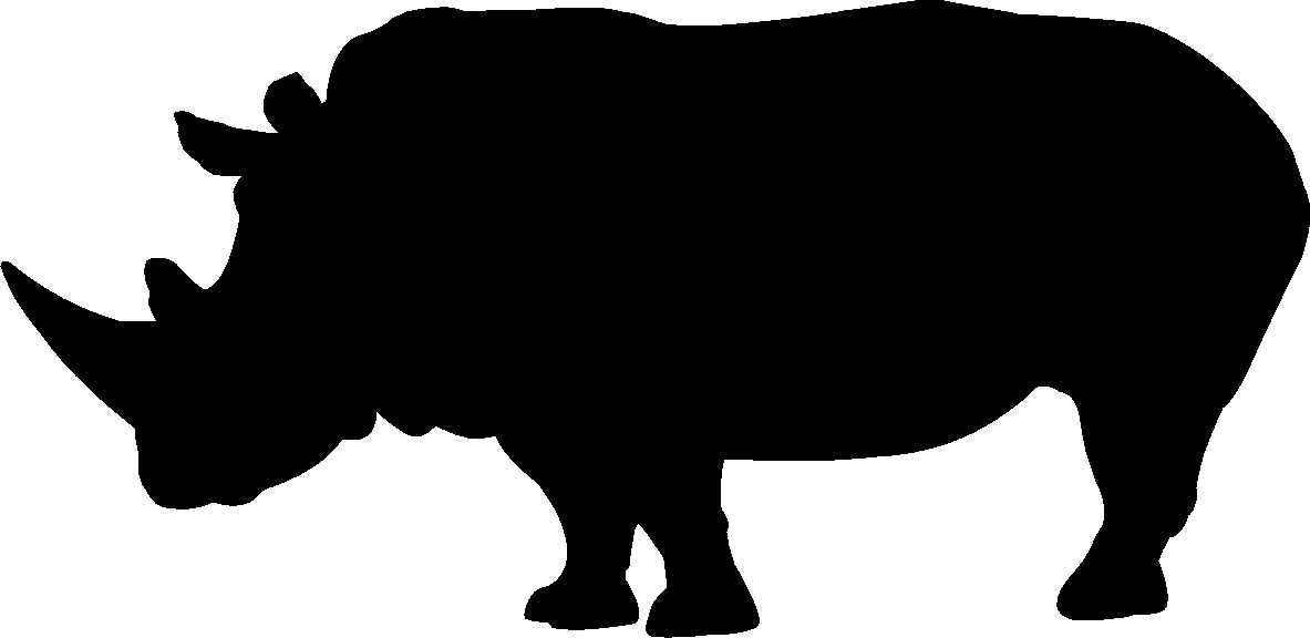 Pin Rhino Silhouettes Rhinoceros In The South Africa Head Old on ...