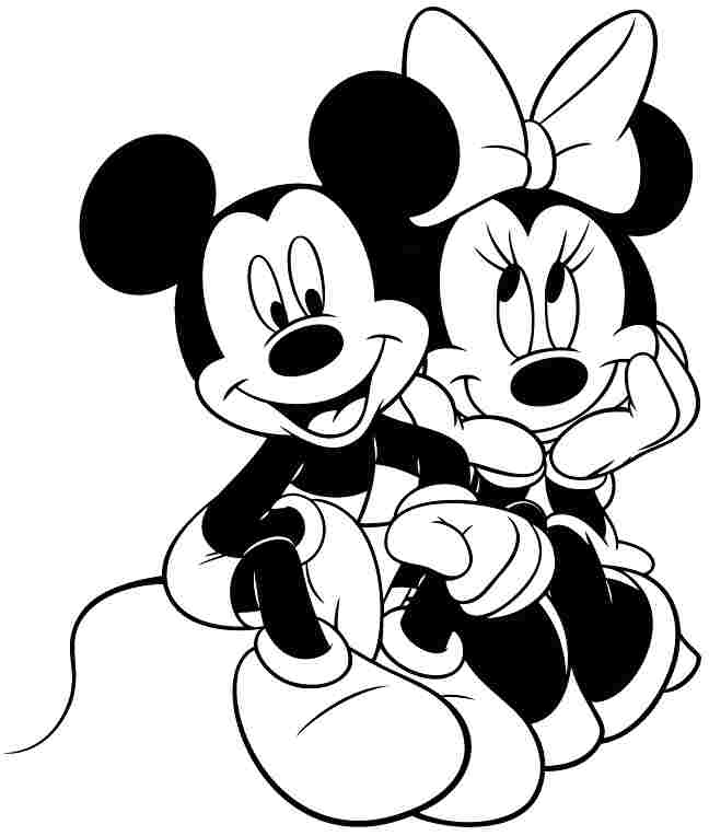 Cartoon Disney Mickey Mouse Colouring Sheets Printable