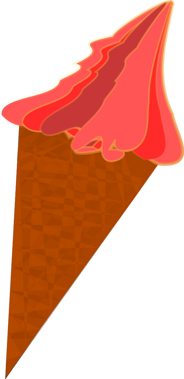Wild Berry Ice Cream Cone - vector Clip Art