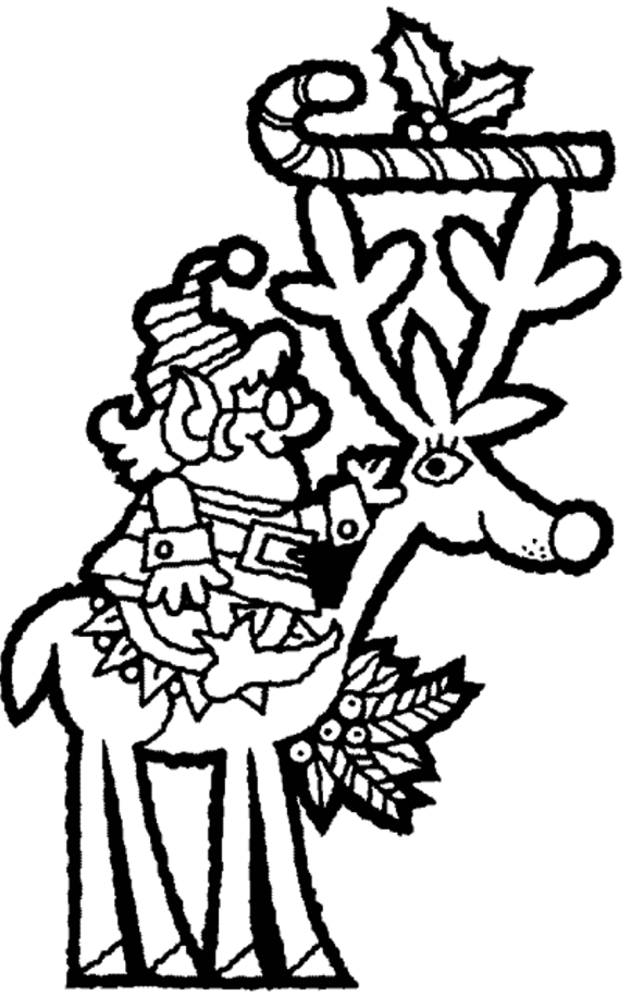 Christmas Coloring Pages For Kids Reindeer - Christmas Coloring ...
