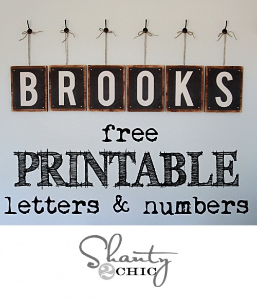 Free Printable   Letters & Numbers