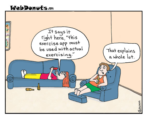 Exercise Cartoon | Webdonuts Webcomics