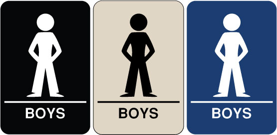 Need a Braille ADA Signs? We have "Boy's Restroom" Signs.