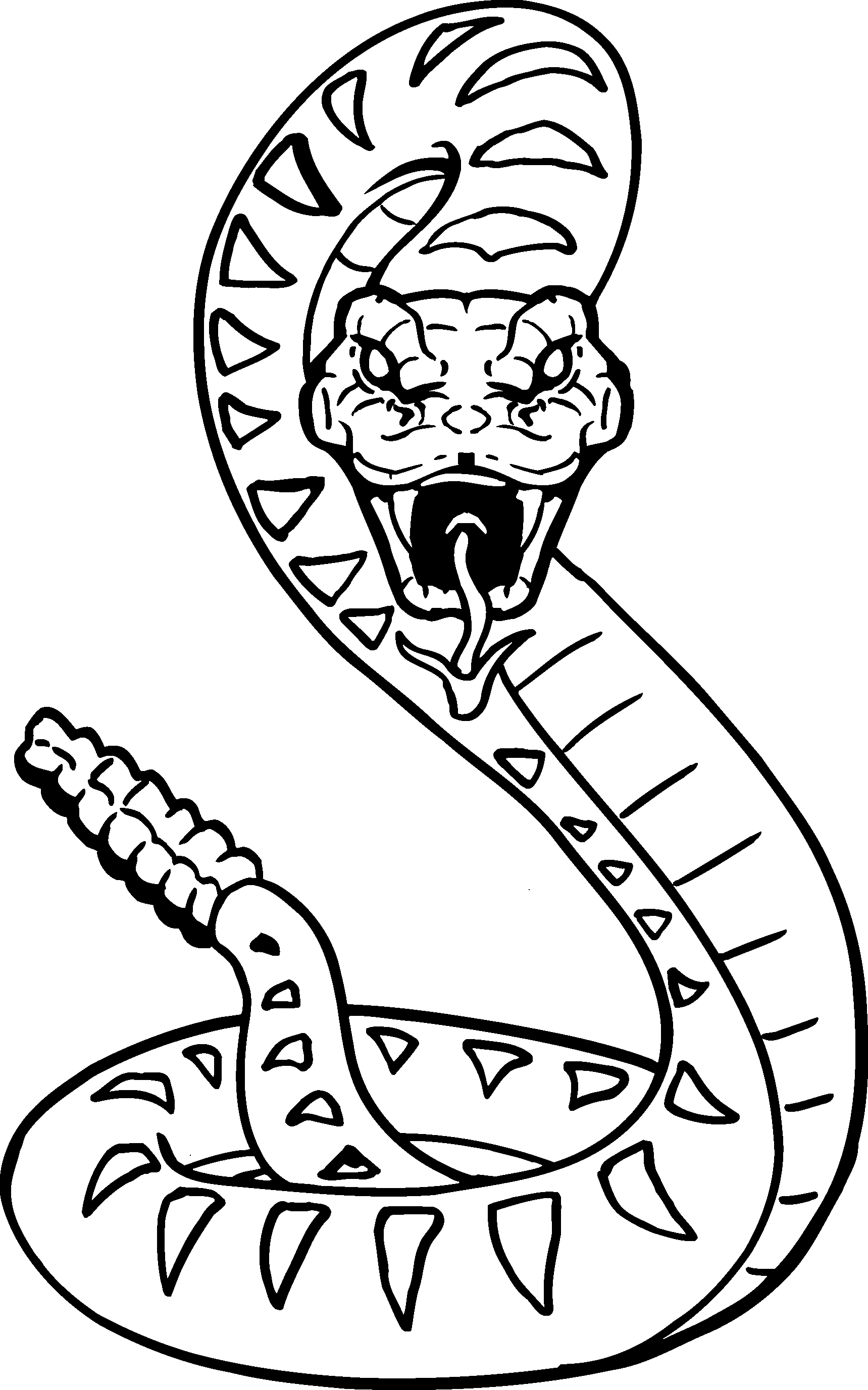 Snake Face Drawing - ClipArt Best