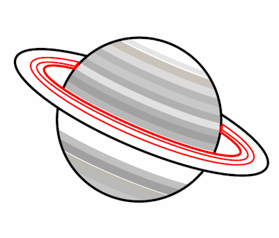 Drawing a cartoon planet