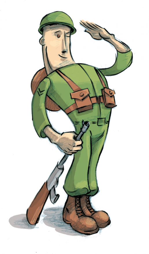 Army Soldier Cartoon Characters Clipart - Free Clipart