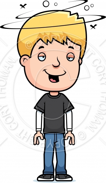 Cartoon Drunk Teen Boy Vector and Royalty Free License - Cory ...