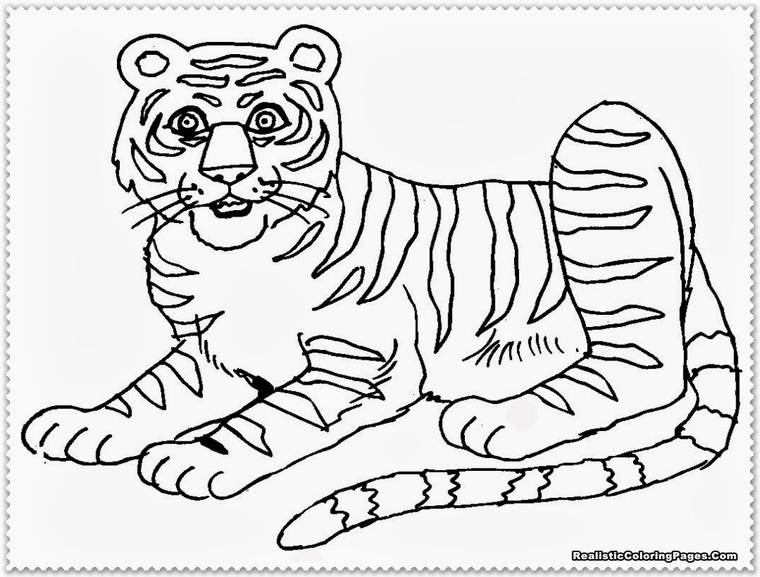 spectacular Realistic tiger coloring pages printable - best ...