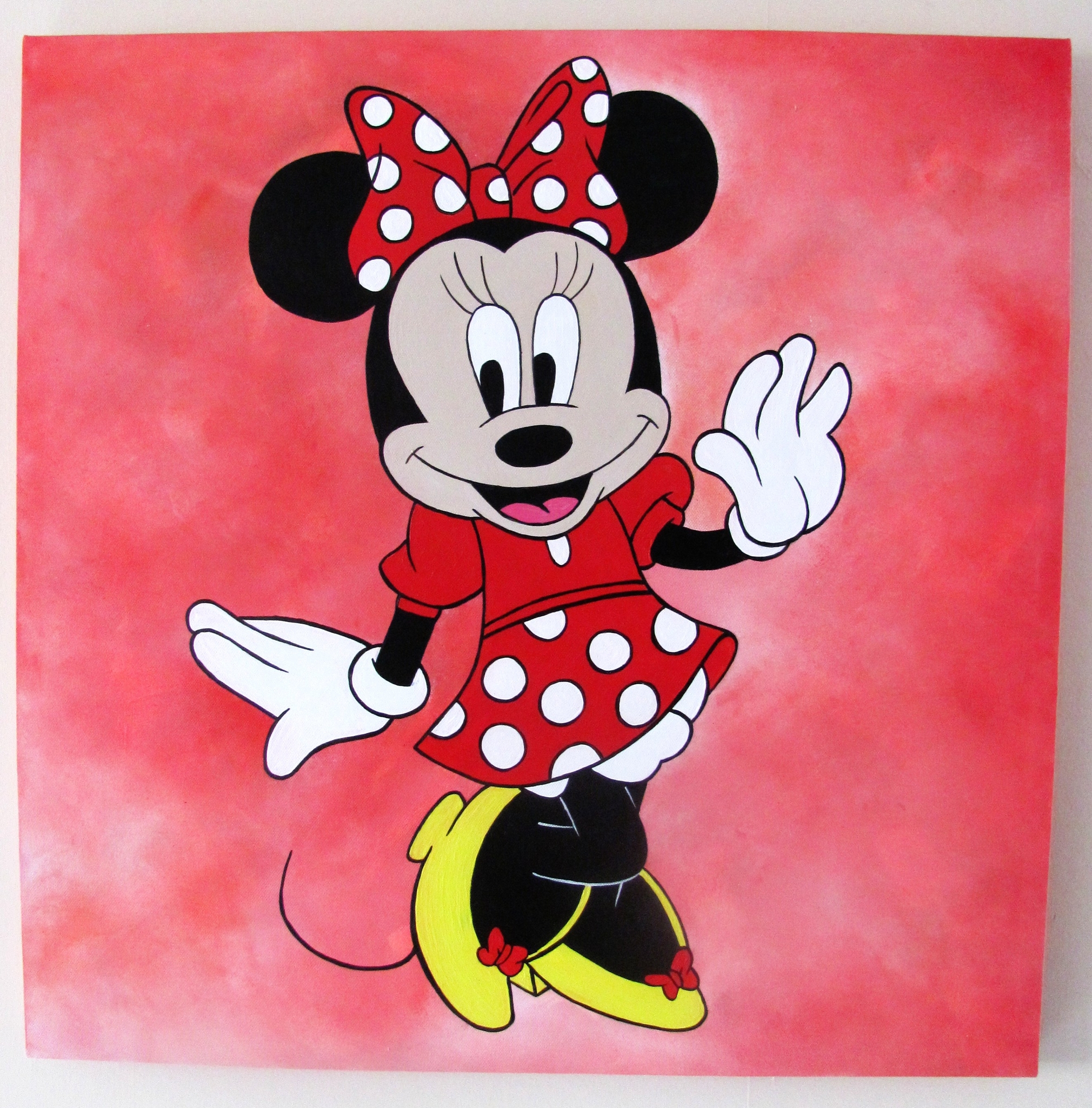 90's Minnie Mouse - childrens art - fiona-clarke.com