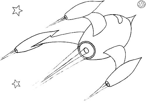 Wayne Schmidt's Free Space Ship Coloring Page