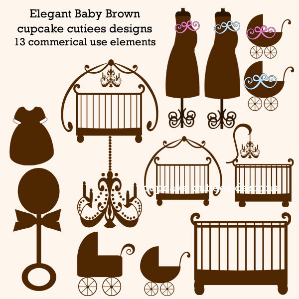 elegant baby shower clip art - photo #5