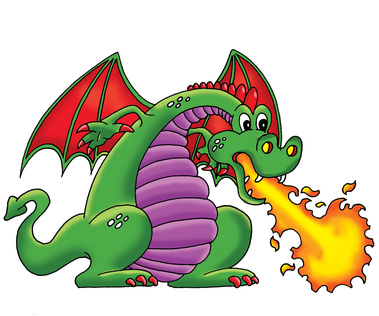 Pix For > Cute Cartoon Dragon Breathing Fire