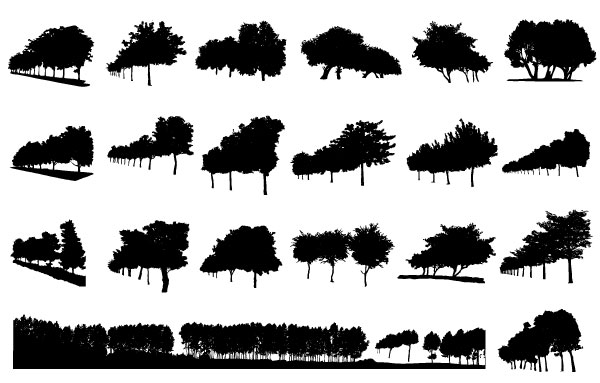 Trees Silhouette - Cliparts.co