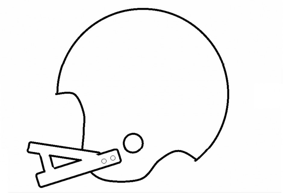 Football Helmet Stencil 155885 Football Helmet Coloring Page