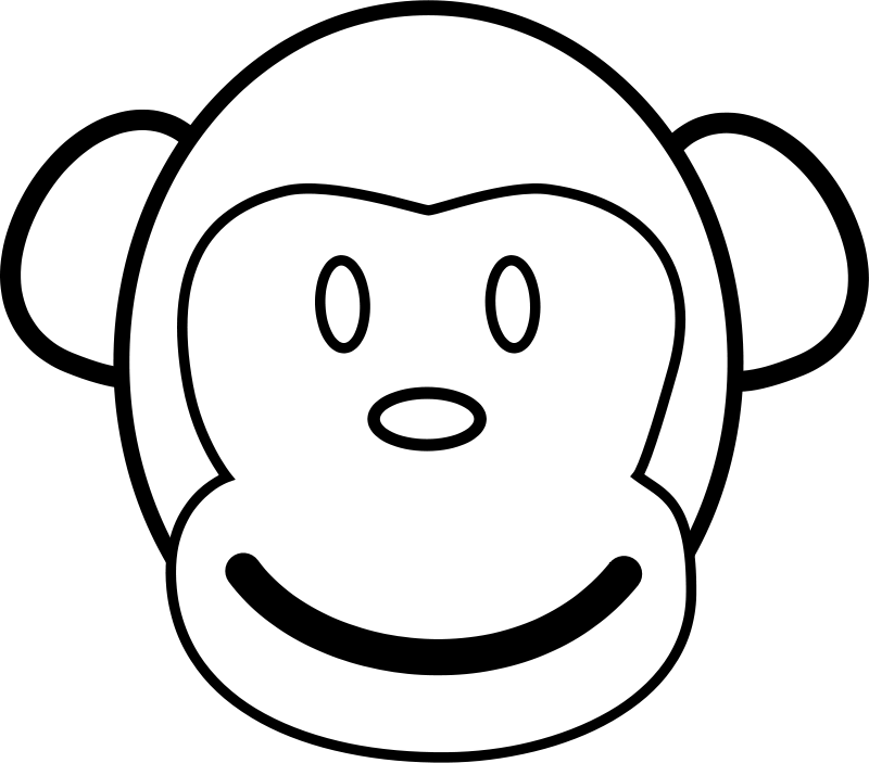 monkey-line-art-free-vector-4vector-cliparts-co