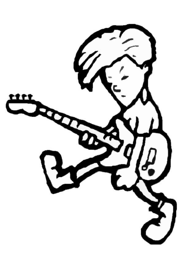 Coloring page rock musician - img 8709.