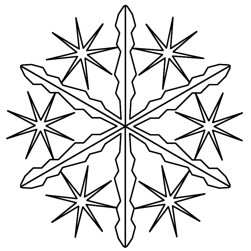 Snowflake #2 - Coloring Page (