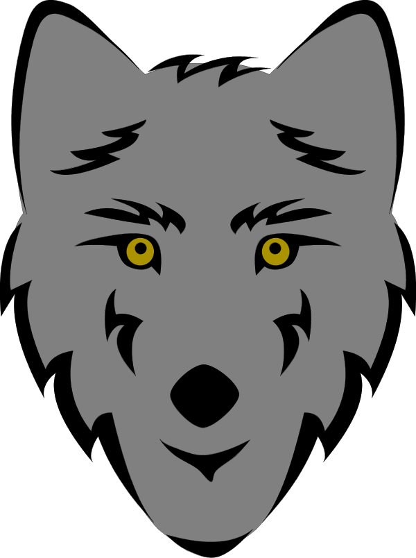 Wolf Head Stylized - vector Clip Art