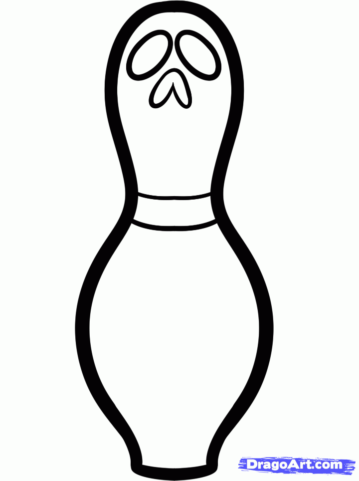 How to Draw a Pin, Bowling Pin, Step by Step, Stuff, Pop Culture ...