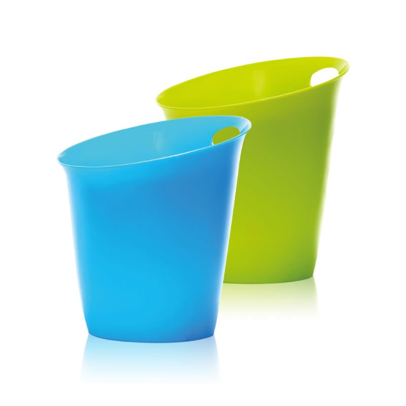 Plastic Small Mini Trash Can Without Lid In Color With Handle