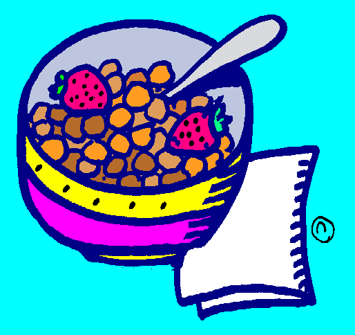 bowl of cereal (in color) - Clip Art Gallery