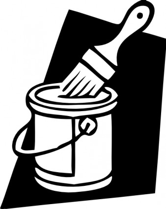 Paint Can And Brush clip art Vector clip art - Free vector for ...