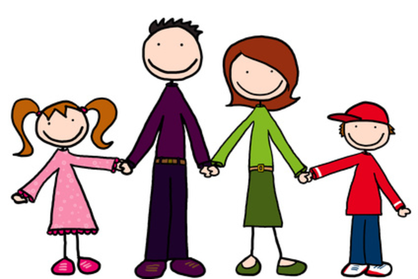 Cartoon Family Holding Hands image - vector clip art online ...
